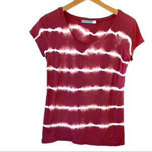 Red and White Tie Dye T-shirt